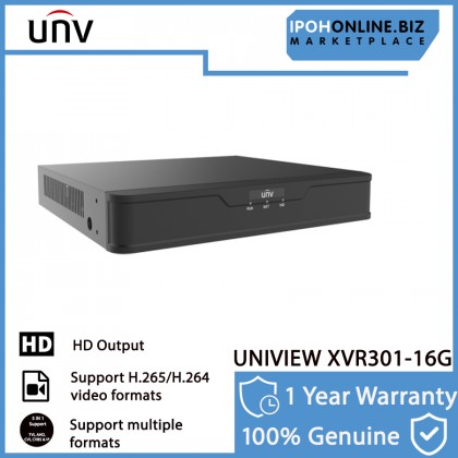 UNIVIEW XVR301-16G 16CH 8MP H.265 Network Video Recorder